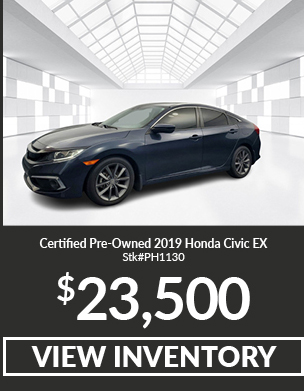 Certified Pre-Owned 2019 Honda Civic EX