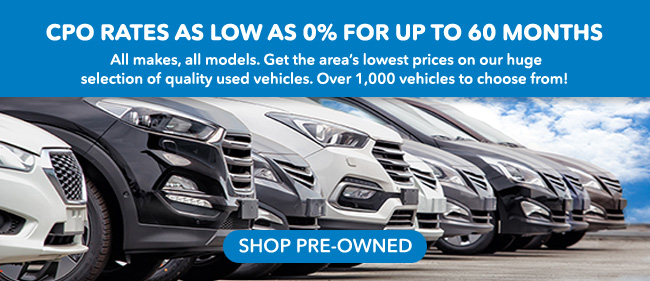 low rates on cpo vehicles for up to 60 months