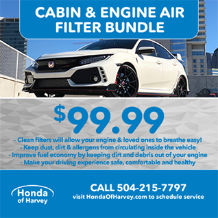 Cabin and engine air filter bundle