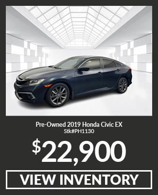 Pre-Owned 	2019	Honda	Civic	EX