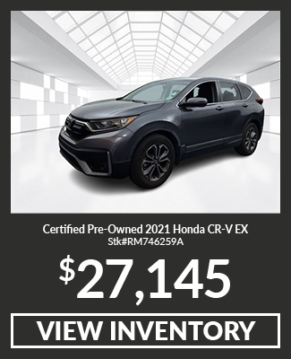 Certified Pre-Owned 	2021	Honda	CR-V	EX