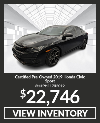 Certified Pre-Owned 	2021	Honda	Civic	Sport