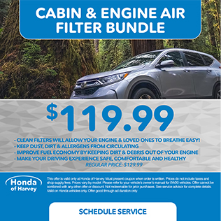 special offer on changing filters on car