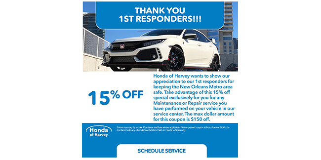 service special at Honda of Harvey