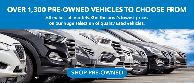 Large inventory of used cars