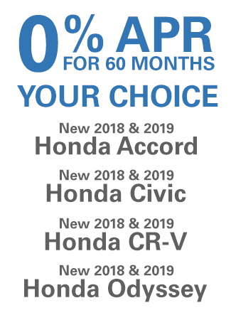 New 2018 & 2019 Honda Accord, Civic, CR-V, Odyssey