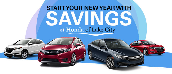 Start your new year with savings at honda of lake city