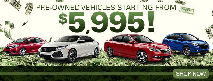 Pre-Owned Vehicles Starting From $5,995!