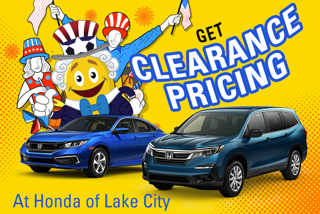 Get Clearance Pricing At Honda of Lake City