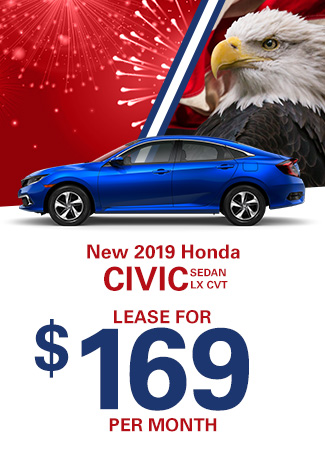 New 2019 Honda Civic Sedan LX CVT | $169/mo.