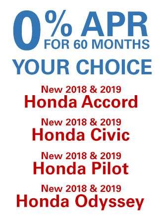 New 2018 & 2019 Honda Accord, Civic, Pilot, & Odyssey