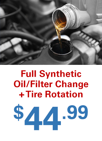 Full Synthetic Oil/Filter Change + Tire Rotation
