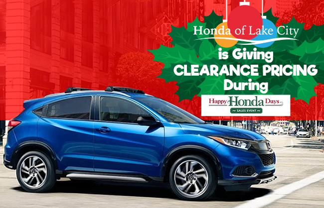 Honda of Lake City is Giving Clearance Pricing During Happy Honda Days Sales Event