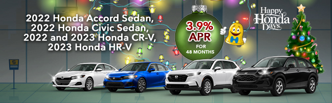 special apr offer on select Honda vehicles