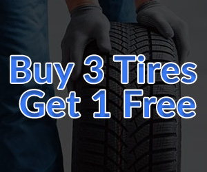 buy 3 tires get 1 free