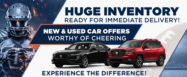 huge inventory ready for immediate delivery - new and used car offers worthy of cheering - 