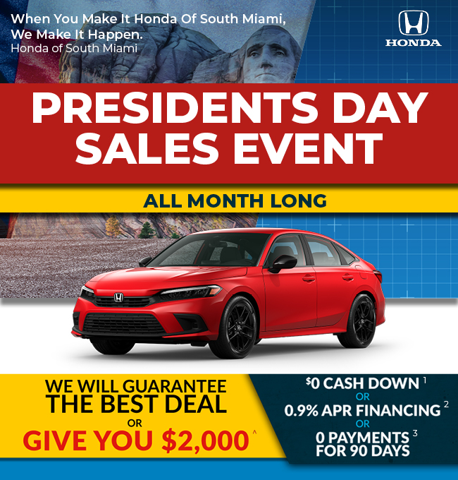 Presidents Day Sales Event All Month Long