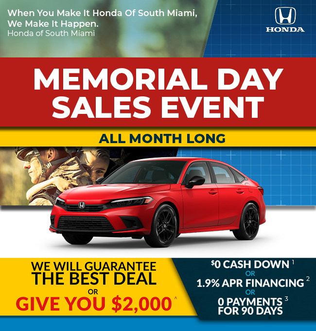 Memorial day sales event all month long