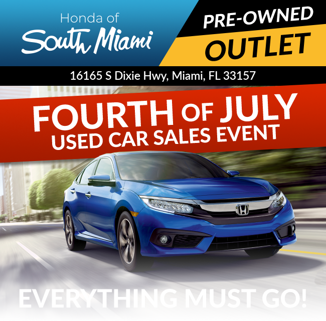 Honda of South Miami Pre-Owned Outlet | Summer Used Car Sales Event