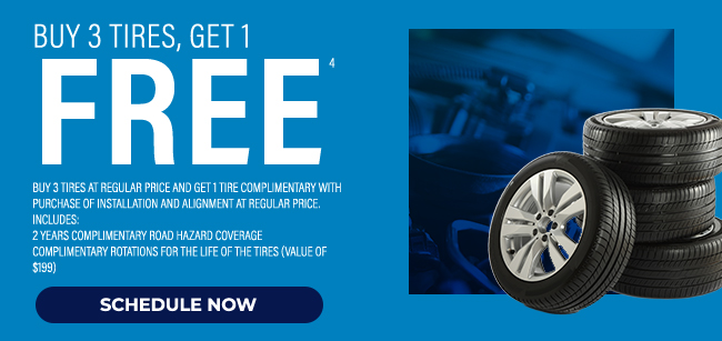 Buy 3 tires get 1 free