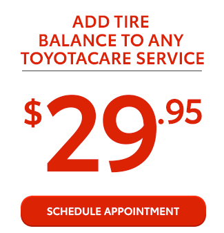 Add Tire Balance to Any ToyotaCare Service