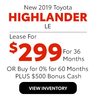 New 2019 Toyota Highlander LE