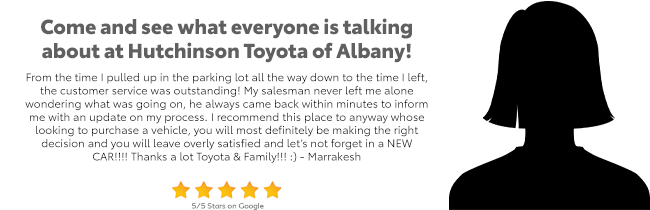 Come see why everyone is talking about Hutchinson Toyota of Albany