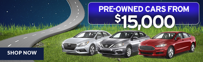 Pre-owned cars from $15,000