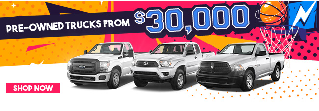 Pre-owned trucks from $30,000