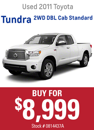 Used 2011 Toyota Tundra 2WD Double Cab Standard Bed 5.7L V8