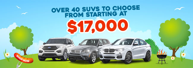 Over 40 SUVs To Choose From Starting At $17,000