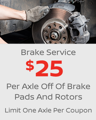 $25 Per Axle Off Of Brake Pads And Rotors