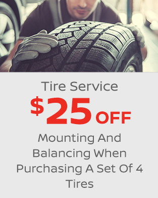 $25 Off Mounting And Balancing When Purchasing A Set Of 4 Tires