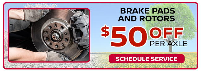 $50 Off Per Axle Brake Pads And Rotors 