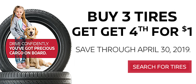 Buy 3 Tires, Get 4th For $1
