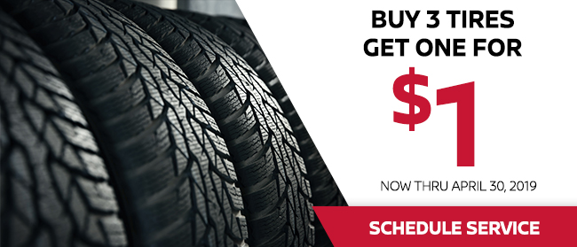 Buy 3 Tires Get One for $1