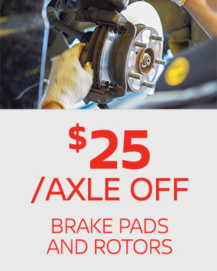 $25/axle off Brake Pads and Rotors
