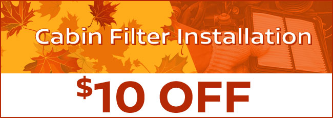 $10 OFF Cabin Filter Installation