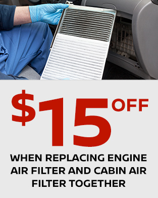 $15.00 Off When Replacing Engine Air Filter