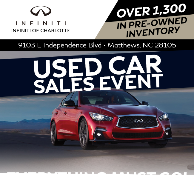 INFINITI of Charlotte - over 1300 in pre-owned inventory