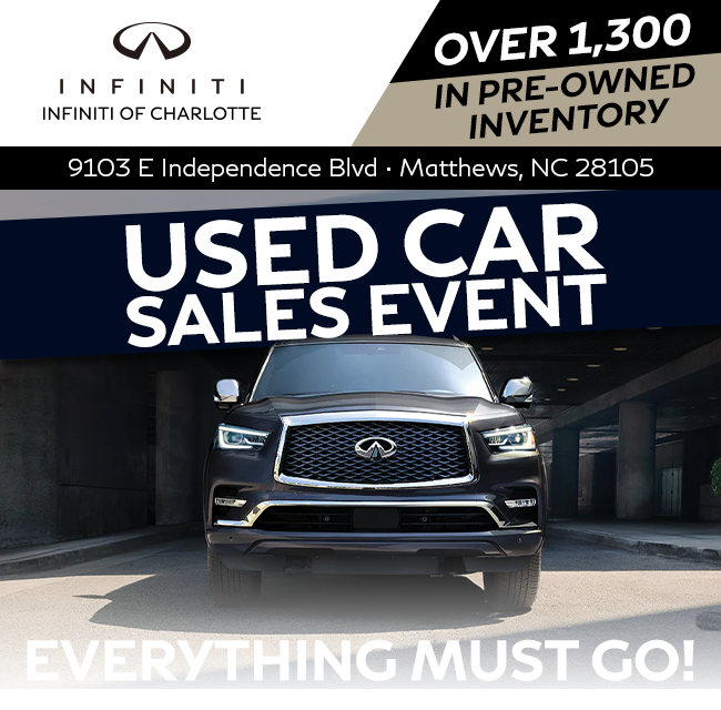 INFINITI of Charlotte - over 1300 in pre-owned inventory