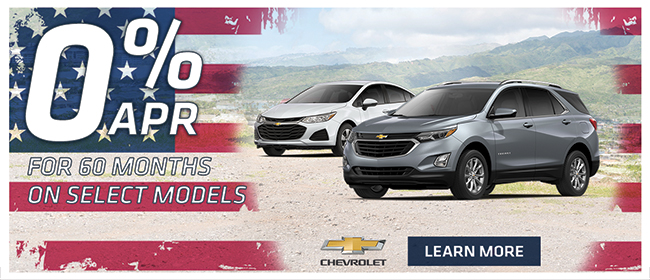 0% APR for 60 Months on select models