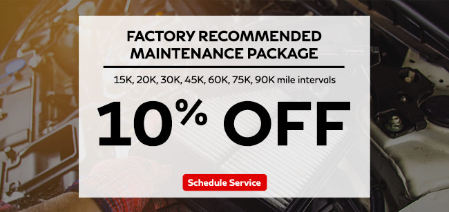 10% off factory recommended maintenance package