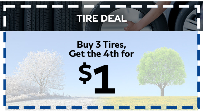 Buy 3 Tires Get 4th for $1