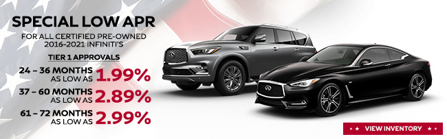 Certified Pre-Owned 2016 – 2021 INFINITI’s