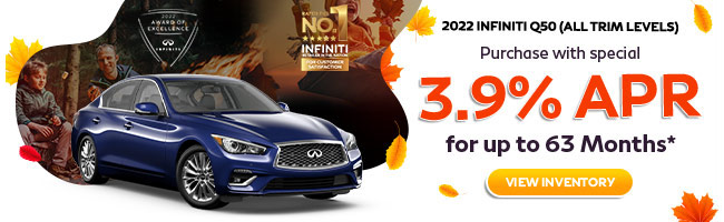 3.9% APR Special offer on INFINITI Models