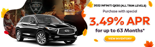 3.49% APR Special offer on INFINITI Models