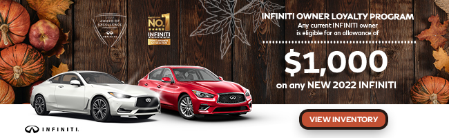 $1,000 on any new 2022 Special offer on INFINITI Models