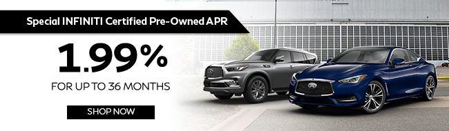 Special Low APR for all Certified Pre-Owned 2016 – 2021 INFINITI's