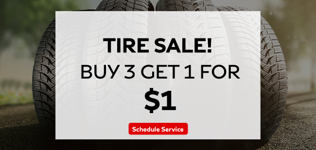 Tire sale buy 3 get 1 for $1